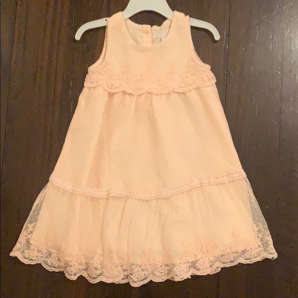 Pale pink/peach lace dress